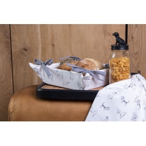 265098 Decorative Serving Tray Set of 2 40 cm Brown Wood Iron Serving Platter