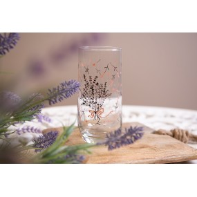 26GL4083 Wasserglas 280 ml Glas Lavendel Trinkbecher