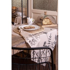 26RO0518 Placemat Ø 37 cm Beige Brown Seagrass Round Table Mat