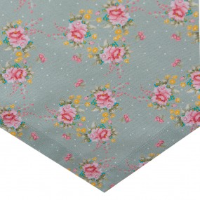 2CHB01 Tablecloth 100x100 cm Green Pink Cotton Flowers Square Table cloth