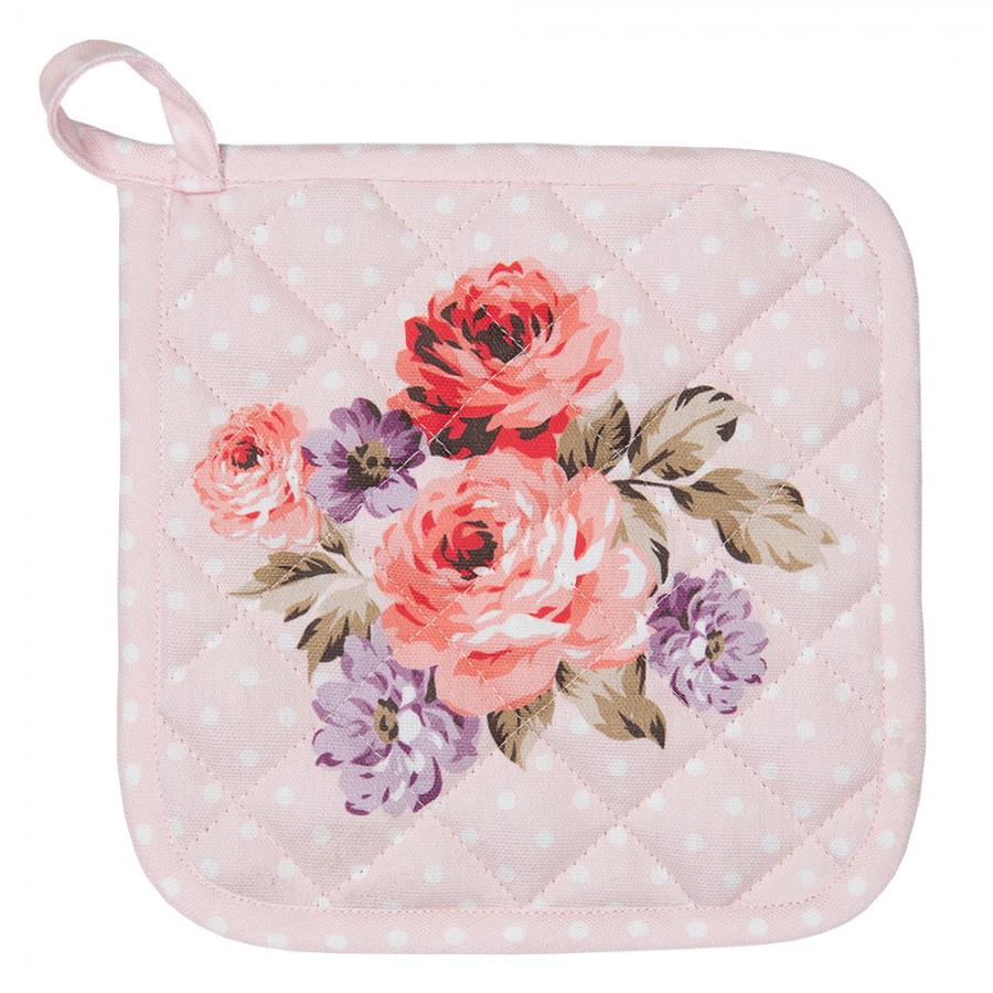 Square Cotton Pot Holder Pink