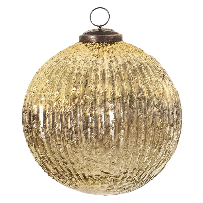 6GL3659 Christmas Bauble Ø 12 cm Gold colored Glass Christmas Decoration