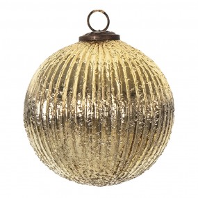 26GL3660 Christmas Bauble Ø 14 cm Gold colored Glass Christmas Decoration