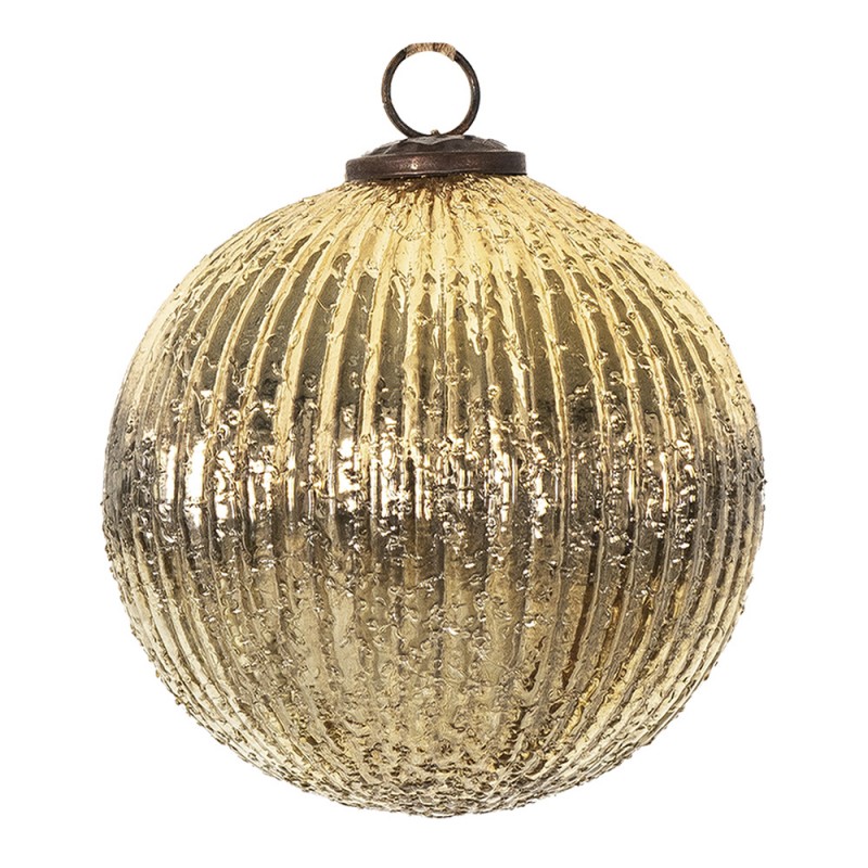 6GL3660 Christmas Bauble Ø 14 cm Gold colored Glass Christmas Decoration