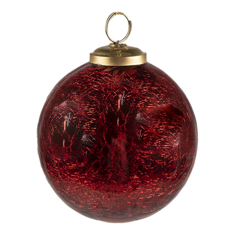 6GL3837 Kerstbal  Ø 7 cm Rood Glas Kerstdecoratie