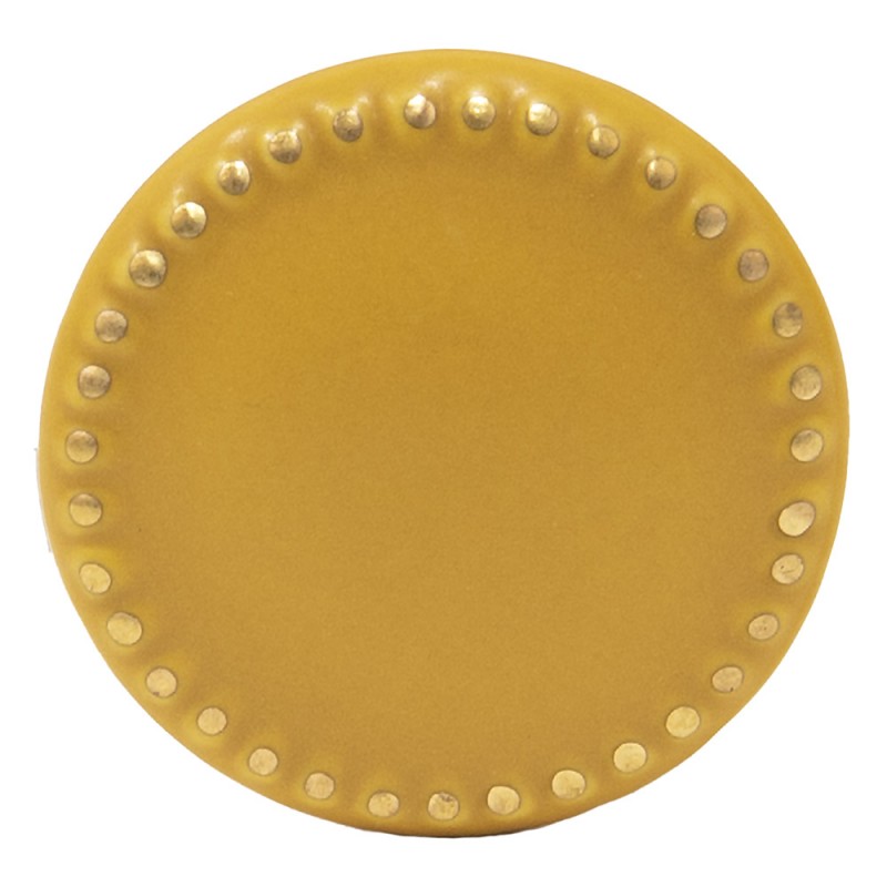 65065 Pomello Ø 4 cm Giallo Color oro Ceramica Pomello per mobili