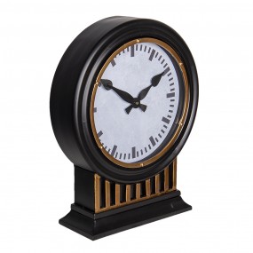 26KL0720 Floor Clock 37x45 cm  Black Metal Mantel Clock