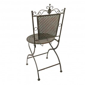 25Y1040 Bistro Chair 43x45x96 cm Green Brown Iron Patio Chair