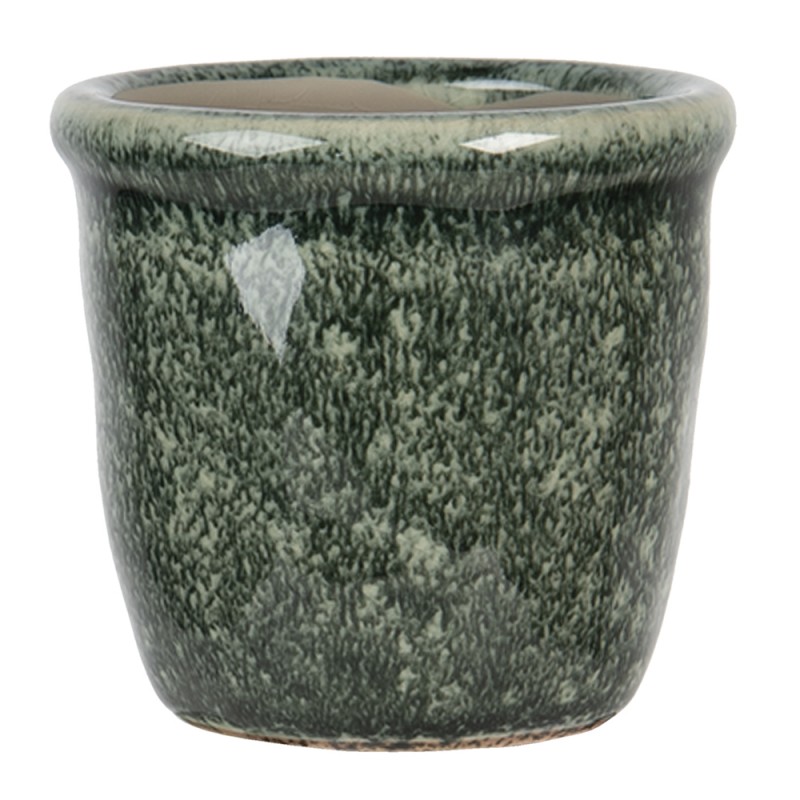 6CE1259XS Planter 7 cm Green Ceramic Round Indoor Planter
