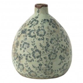 26CE1391M Vase Ø 17x19 cm Grün Blau Keramik Blumen Dekoration Vase