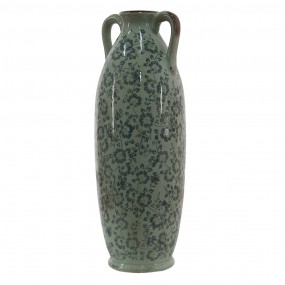 26CE1393L Vaso  Ø 16x45 cm Verde Ceramica Fiori  Vaso di decorazione