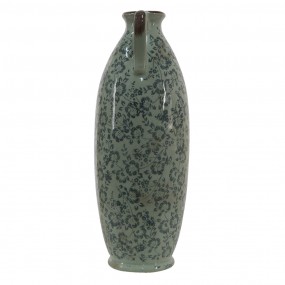 26CE1393L Vase Ø 16x45 cm Green Ceramic Flowers Decorative Vase