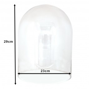 26GL3549 Cloche Ø 23x29 cm Transparent Glass Glass Bell Jar