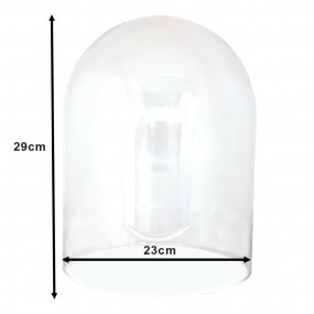 26GL3549 Cloche Ø 23x31 cm Glass Glass Bell Jar