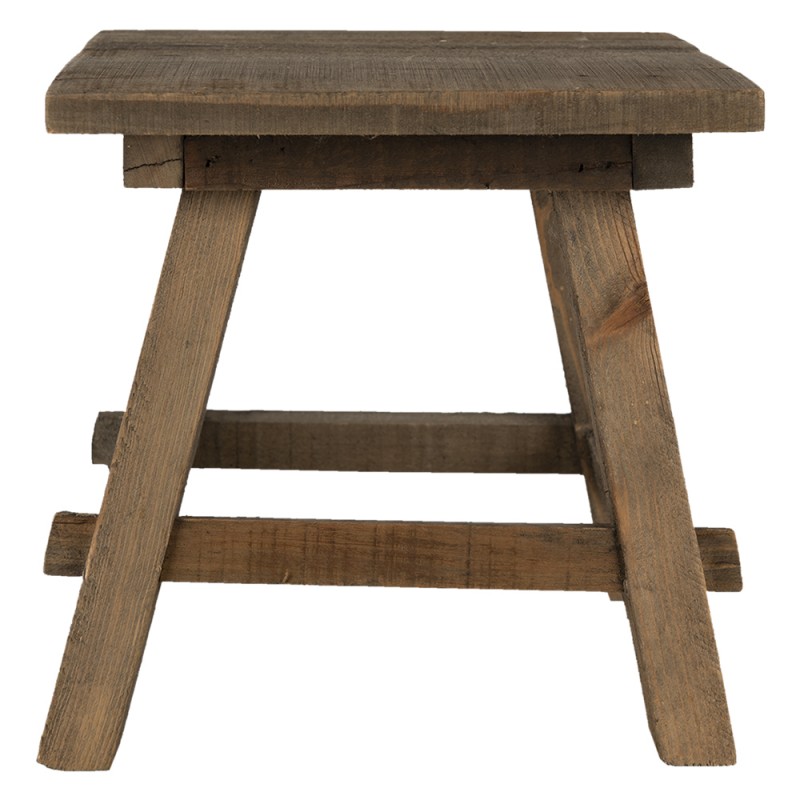 6H2104 Plant Table 25x25x25 cm Brown Wood Plant Stand