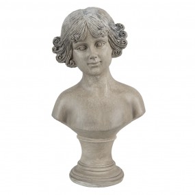 26PR3547 Statuetta Busto  14x10x25 cm Beige Bianco Poliresina Accessori per la casa