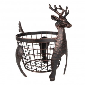 26Y5413 Storage Basket Reindeer 30x23x30 cm Brown Iron Basket