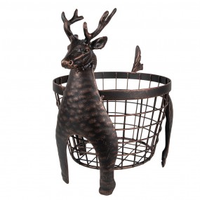 26Y5413 Storage Basket Reindeer 30x23x30 cm Brown Iron Basket