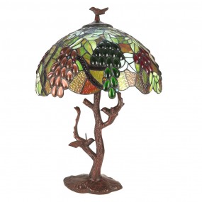 25LL-6130 Lampada da tavolo Tiffany Ø 40x60 cm  Verde Plastica Vetro Lampada da scrivania Tiffany