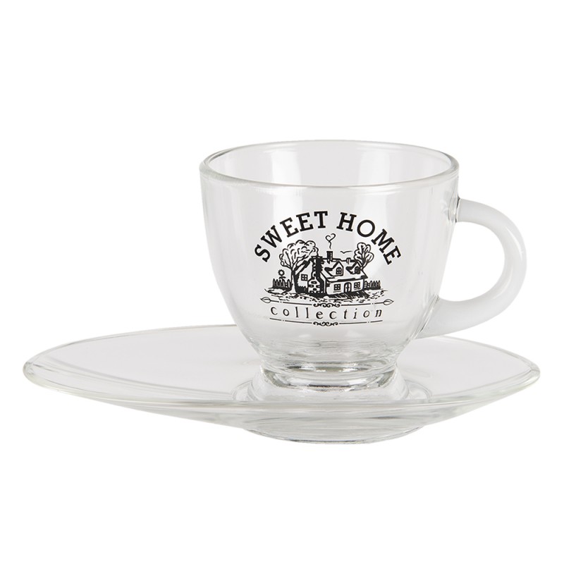 6GL3411 Cup and Saucer 230 ml Glass Tableware