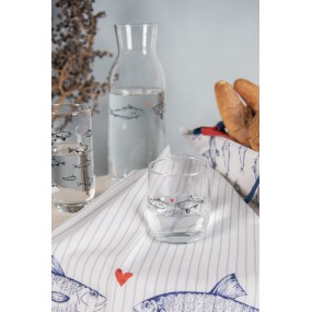 2SSFGL0003 Carafe 1000 ml Transparent Verre Poissons Carafe d'eau