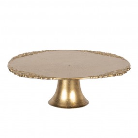 264598GO Cake Stand Ø 32x10 cm Gold colored Plastic Round Etagere