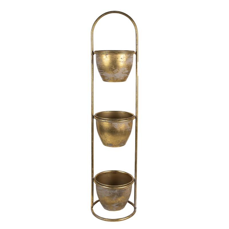 5Y1142 Plant Stand  72 cm Gold colored Iron Planter