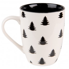 2BWXMU Mug 300 ml Beige Black Porcelain Christmas Tree Tea Mug