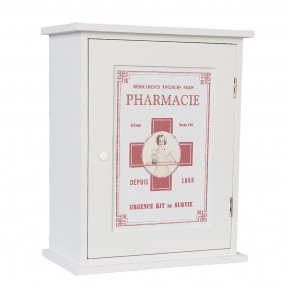 26H0372 Medicine Cabinet 24x13x30 cm White Wood Rectangle Wall Mounted Bathroom Cabinet hanging