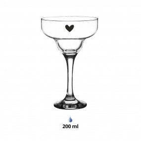 26GL4375 Martini Glass 200 ml Glass Heart Wine Glass