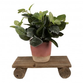 26H2203 Plant Table 25x12x8 cm Brown Wood Rectangle Plant Stand
