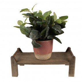 26H2208 Plant Table 40x17x14 cm Brown Wood Rectangle Plant Stand
