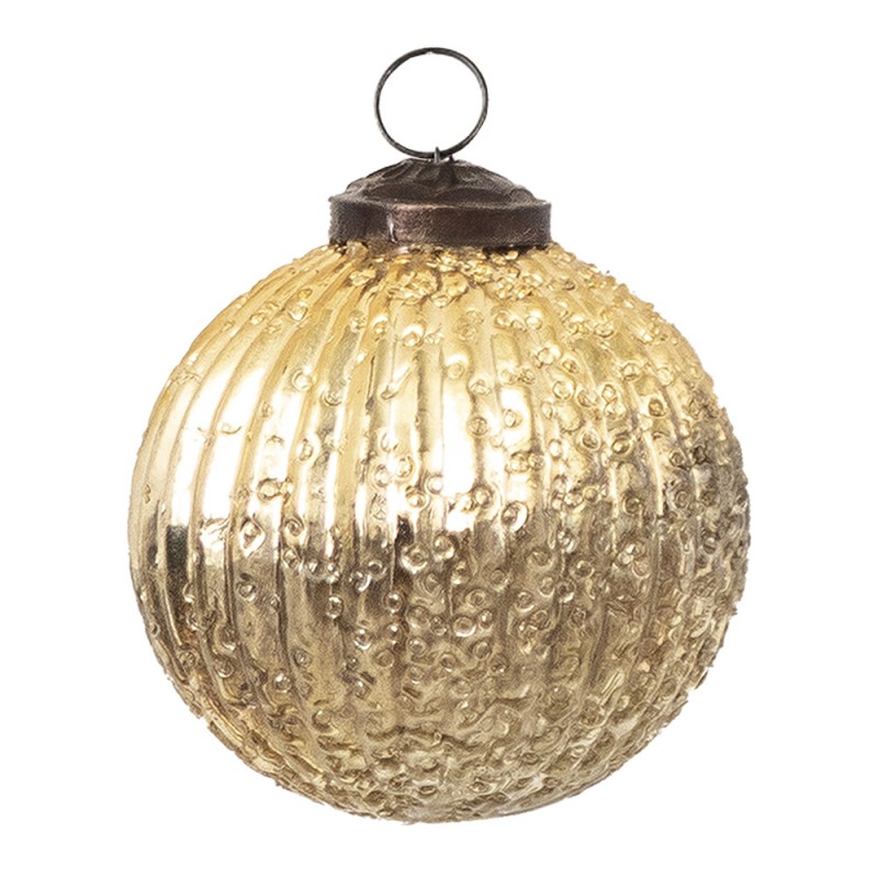 6GL3658 Christmas Bauble Ø 7 cm Gold colored Glass Christmas Decoration