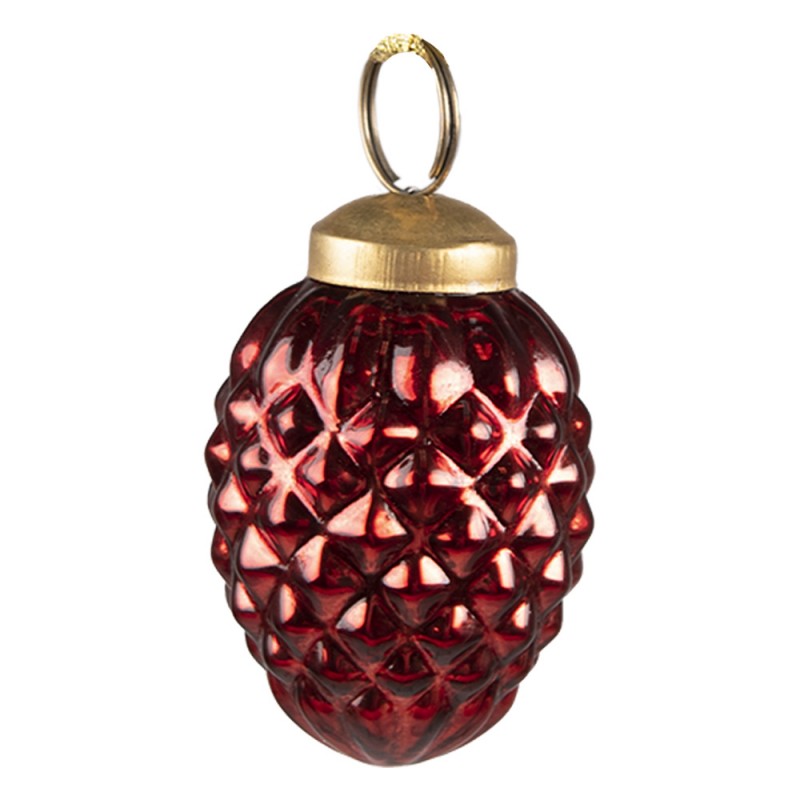 6GL3839 Christmas Bauble Ø 4 cm Red Glass Christmas Decoration