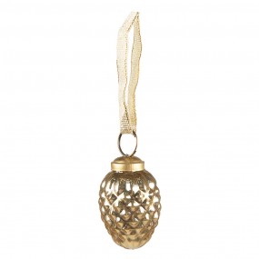 26GL3840 Christmas Bauble Ø 4 cm Gold colored Glass Christmas Decoration