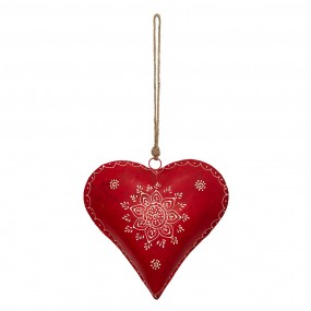 26Y4162 Pendant Heart 27x12x27 cm Red Iron Flower Heart-Shaped Home Decor