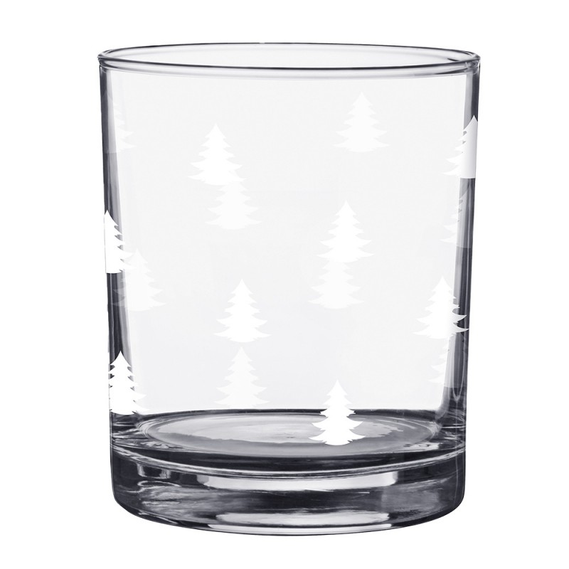 BWXGL0001 Water Glass 230 ml Glass Christmas Trees Drinking Cup