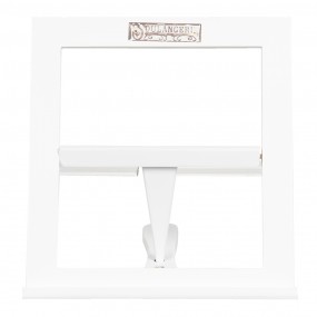 26H1635W Cookbook Stand 28x25x27 cm White Wood Rectangle Book Holder