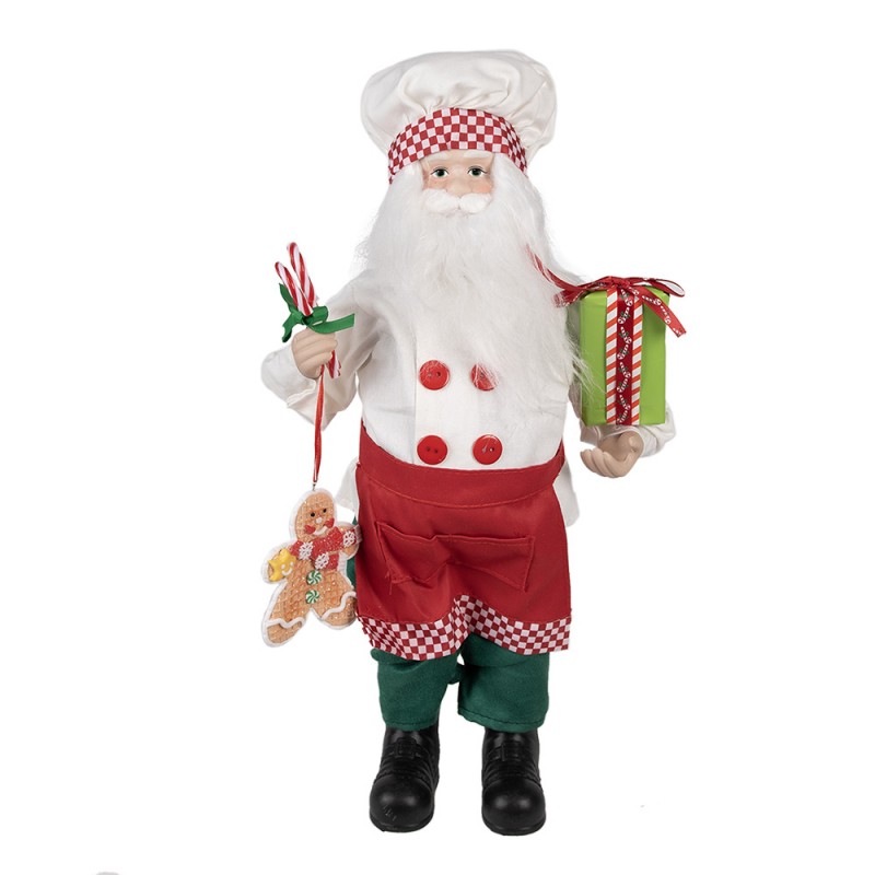 65215 Figurine Santa Claus 46 cm Red Textile on Plastic Decorative Figurine