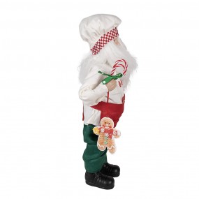 265215 Figur Weihnachtsmann 46 cm Rot Textil auf Kunststoff Dekorative Figur