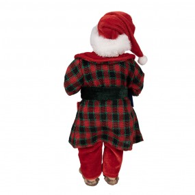 265222 Figur Weihnachtsmann 28 cm Rot Textil auf Kunststoff Weihnachtsfigur