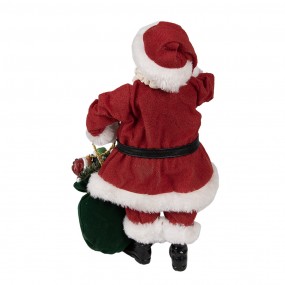 265224 Figur Weihnachtsmann 28 cm Rot Textil auf Kunststoff Weihnachtsfigur