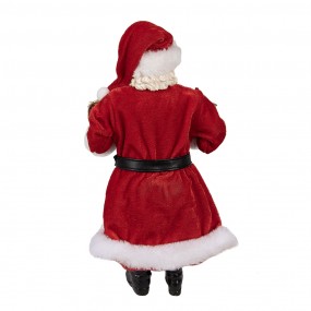 265226 Figur Weihnachtsmann 28 cm Rot Textil auf Kunststoff Weihnachtsfigur