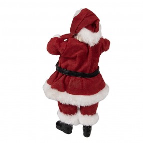 265223 Figur Weihnachtsmann 28 cm Rot Textil auf Kunststoff Weihnachtsfigur