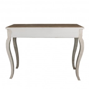 25H0649 Side Table 125x41x91 cm Brown Beige Wood Console Table