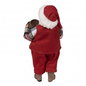 265232 Figur Weihnachtsmann 28 cm Rot Textil auf Kunststoff Weihnachtsfigur