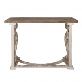 25H0653 Side Table 125x39x92 cm Brown Wood Console Table