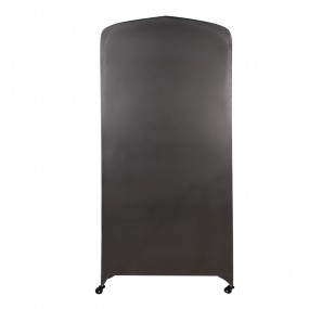 25Y1150 Bookcase 70x38x158 cm Black Iron Glass Storage Cabinet