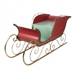 25Y1178 Christmas Sleigh Large Sled 173x69x81 cm Red Metal Christmas