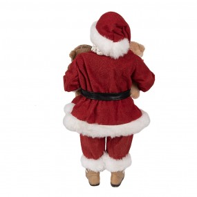 265233 Figur Weihnachtsmann 28 cm Rot Textil auf Kunststoff